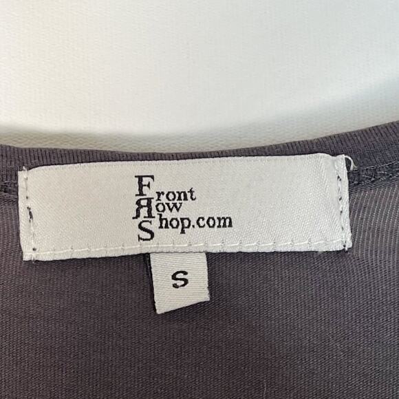 Front Row Shop Grey Twist-front Tee T-shirt Shirt Dress - Picture 11 of 12